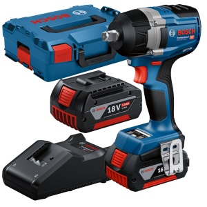 Mașină de înșurubat cu impact Bosch PRO GDS 18V-750 C, 750 Nm, 2 acumulatori 5,0 Ah, încărcător rapid, L-BOXX 136, 06019L9003