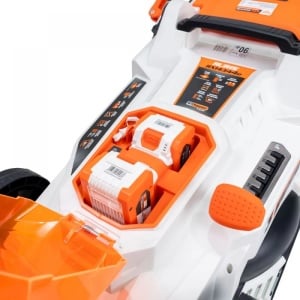 Masina de tuns gazon RURIS RXI 4344e power alfa up {contine 2 acumulatori 2400e x-charge} (43440rur26b) - Img 6