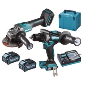 SET 2 scule (DF001GZ + GA005GZ) cu 2 X acumulatori XGT Li-Ion 40V 4.0Ah BL4040 + 1 X INCARCATOR DC40R + 1X Valiza Makpac MAKITA ( DK0124G201 )