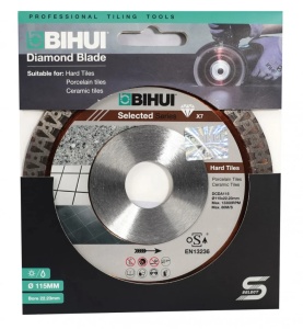 Disc pt. plăci dure, porțelan dur, plăci ceramice BIHUI Super Premium 115x22.2 mm - BIHUI-DCDA115 - Img 2