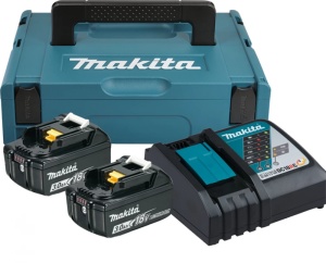 Pachet acumulatori Makita LXT - 2xBL1830B + DC18RC + MAKPAC1, 197952-5