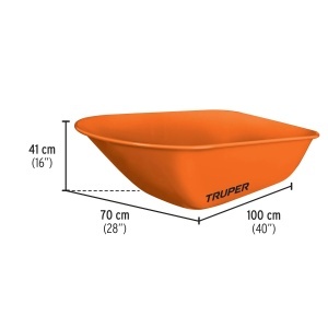 Roaba metalica de santier cu roti duble, volum 118 L - Truper - Img 2