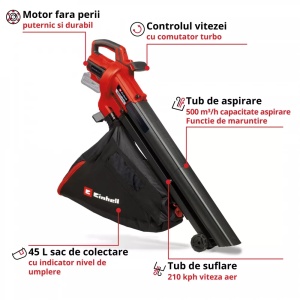 Aspirator frunze fara fir Einhell VENTURRO 18/210 3433625 - Img 9