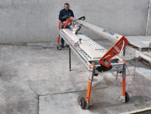 Mașină de tăiat plăci de marmură mari BATTIPAV SUPREME 320S cu laser și roți 320cm, 2.2kW - Battipav-83201/T380S1 - Img 6
