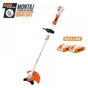 Motocoasa pe Acumulator RURIS 3144e {contine 2 acumulatori 2400e x-charge} (31440rur26b)