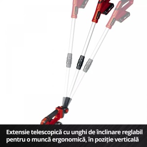 Foarfecă pe acumulator pentru tuns iarbă si gard viu, Einhell GE-CG 18/100 Li T-Solo 3410310 - Img 5