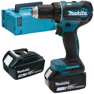 Mașină de găurit și înșurubat Makita DDF485RFJ LXT, 50 Nm, livrata cu 2 acumulatori 18V 3.0Ah
