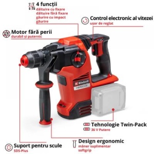 Ciocan rotopercutor fara fir Einhell Professional HEROCCO 36/28 4513950 - Img 11