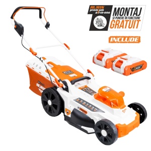 Masina de tuns gazon RURIS RXI 4344e power alfa up {contine 2 acumulatori 2400e x-charge} (43440rur26b)