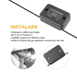 Contor orar AgroPro pentru motoare termice benzina motosapa motocultor drujba motor barca - Img 4
