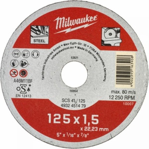 Disc debitare metal Contractor Milwaukee 125x1,5 mm 4932451479