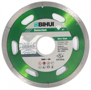 Disc subțire pt. porțelan, plăci ceramice BIHUI Super Premium 115x22.2 mm - BIHUI-DCDS115