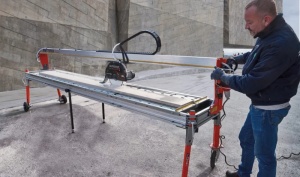 Mașină de tăiat plăci de marmură mari BATTIPAV SUPREME 320S cu laser și roți 320cm, 2.2kW - Battipav-83201/T380S1 - Img 7