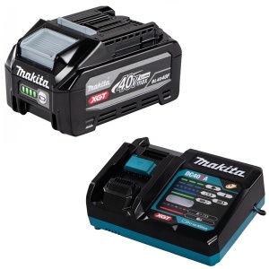 Set Makita XGT 40V Max: acumulator BL4040F 4,0 Ah + încărcător rapid DC40RA