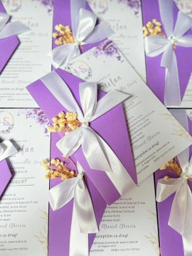 INVITATIE DE NUNTA LILA COD 005