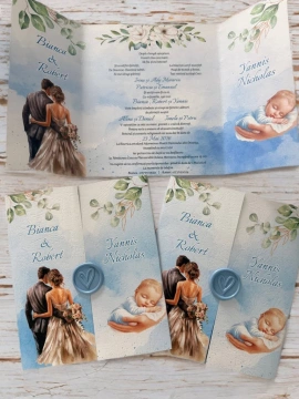 INVITATIE DE NUNTA SI BOTEZ COD 033