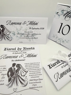 INVITATIE DE NUNTA TIP ZIAR COD 022