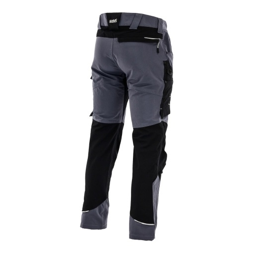 Pantaloni de lucru elastici confort premium, design outdoor, Gri-Negru - Img 4