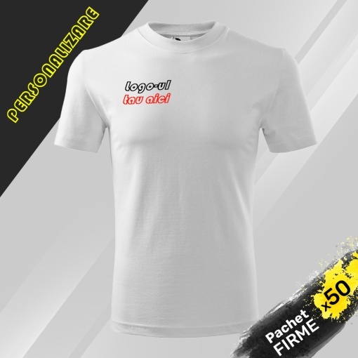 50x Tricouri personalizate bumbac pentru firme cu logo, diverse culori - Img 2