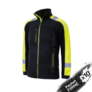 10x Hanorac fleece de lucru reflectorizant