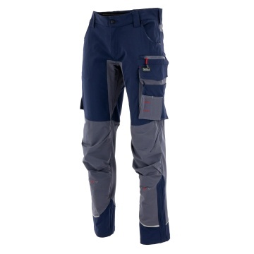 Pantaloni de lucru elastici confort premium, design outdoor, Bleumarin-Gri