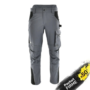 50x Pantaloni de Lucru barbati, confortabili si rezistenti Gri-Negru