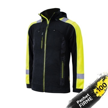 100x Hanorac lucru reflectorizant cu gluga detasabila