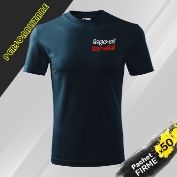50x Tricouri personalizate bumbac pentru firme cu logo, diverse culori