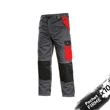 Pantaloni de lucru talie gri-rosu CXS Set de la 10x