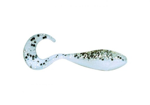Bass Assassin Curly Shad 5cm Salt'n Pepper Silver Phantom