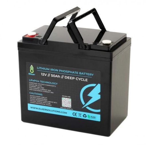 Baterie Elker LiFePO4 Lithium Battery 12v 50Ah Cu BMS