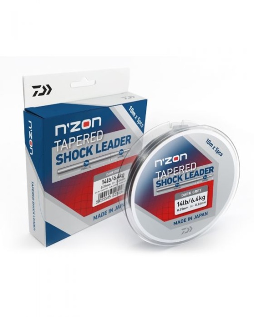 Fir Inaintas Conic Daiwa N'Zon Tapered Shock Leader, Clear, 5x10m/rola