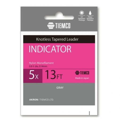 Fir monofilament inaintas FLY TIEMCO INDICATOR TAPERED LEADER 13ft 4X