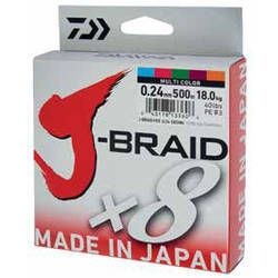 Fir Textil Daiwa J-Braid X8 Multicolor 150m