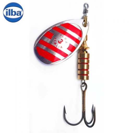 Lingurita Rotativa Ilba Tondo Decorated Zebra Silver/Red Nr2 5g