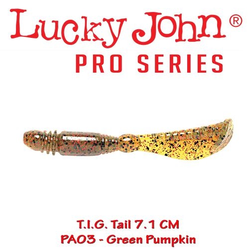 Lucky John T.I.G. Tail 7.1cm 2.8g Green Pumpkin
