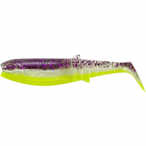 Savage Gear Cannibal Shad 6.8cm 3g 5buc/plic Purple Glitter Bomb