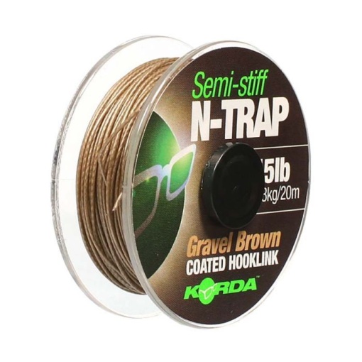 Fir Textil Cu Camasa Korda N-Trap Soft Coated Hooklink Gravel Brown 20m