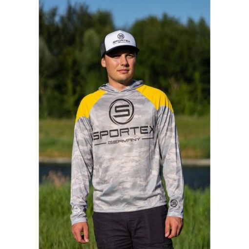 Bluza Cu Maneca Lunga Sportex UV UPF-50 Yellow Grey Camou