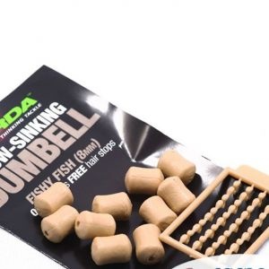 Pelete Flotante Korda Slow-Sinking Dumbell + Free Hair Stops 8mm 10buc/plic