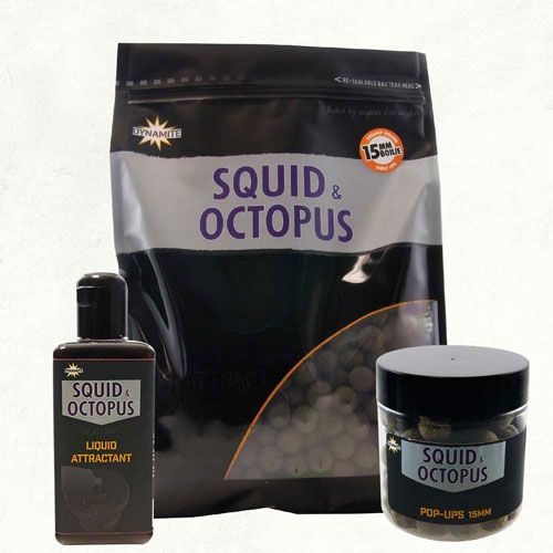 Boilies Dynamite Bait Hi-Attract Squid&Octopus Pop-Ups 15mm