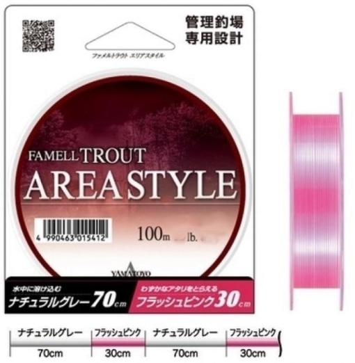 Fir Monofilament Yamatoyo Famell Trout Area Style Pink 100m