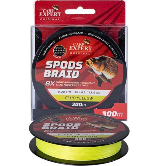 Fir Textil Carp Expert Spod Braid 300m 0.28mm 30lbs Fluo Yellow