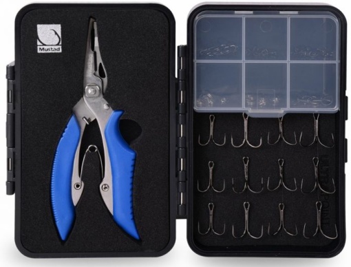 Kit Mustad Finesse Perch/Trout cu cleste pentru inele + accesorii