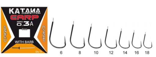 Carlige Maver IT Katana Competition Carp KC03A 15buc/plic Nr 8