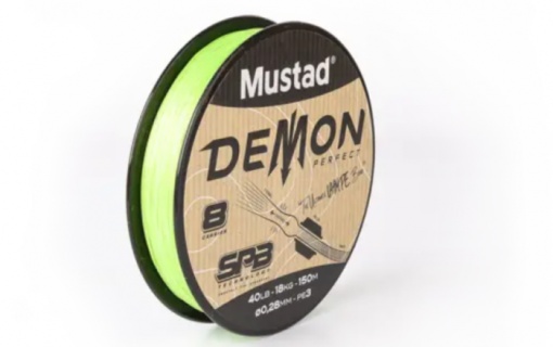 Fir Textil Mustad Demon Perfect Braid 8 Chartreuse 150m