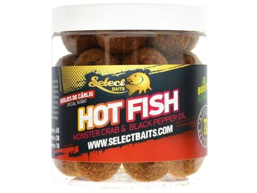 Select Baits Boilies de carlig special intarit Hot Fish 24mm