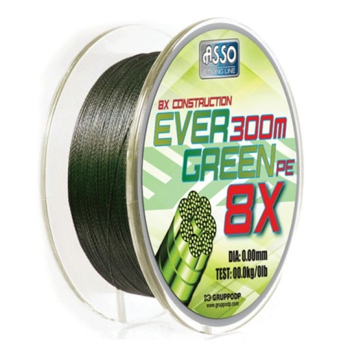 Fir Textil Asso Evergreen PE 8X Verde 130m