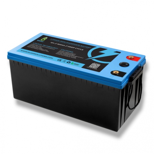 Baterie Elker LiFePO4 Lithium Battery 12v 300Ah Cu BMS Si LCD Indicator
