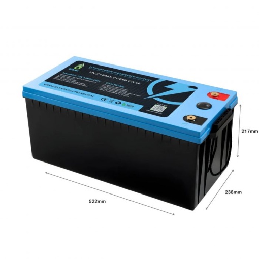 Baterie Elker LiFePO4 Lithium Battery 12v 480Ah Cu BMS Si LED Indicator